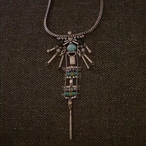 Elegant Silver and Turquoise Necklace